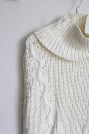 Talbots Cream Cable Knit Sweater Vest | M