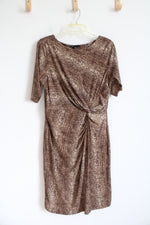 Chaus Brown Snakeskin Patterned Dress | L
