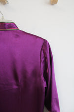 Purple Beaded Embroidered Chinese Dress | M