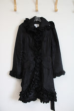 Joseph Ribkoff Black Belted Ruffle Dress | 6