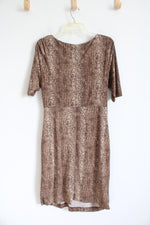 Chaus Brown Snakeskin Patterned Dress | L