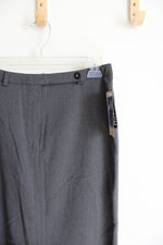 NEW Haggar Stretch Gray Midi Skirt | 4