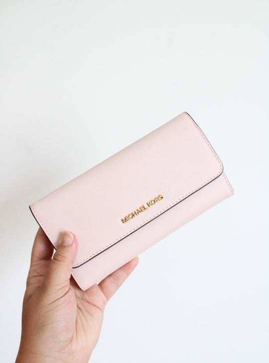 Michael Kors Jet Set Pink Trifold Wallet