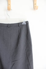 NEW Haggar Stretch Gray Midi Skirt | 4
