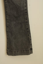 Gray Bootcut Flare Jeans with Embroidered Pockets | S