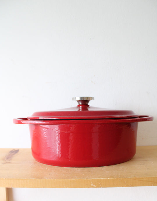 Lodge Red Enameled Cast Iron Dutch Oven