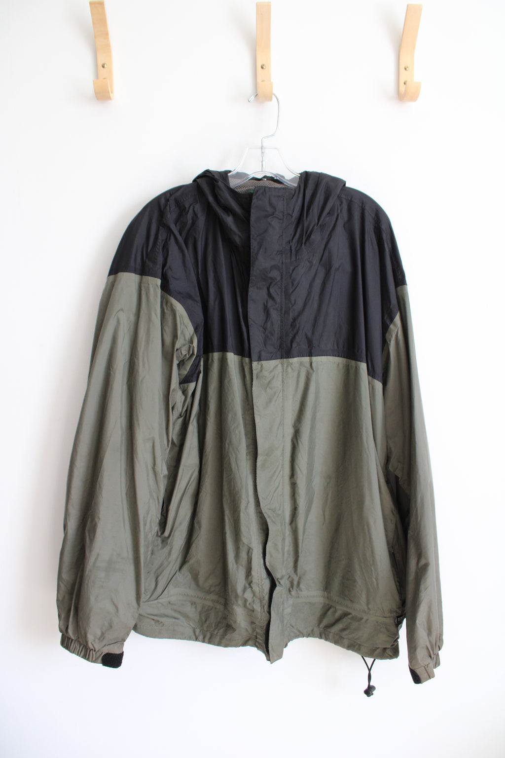 Cabela's Black & Olive Green Windbreaker Jacket | XL