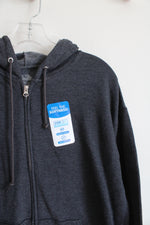 NEW Fruit Of The Loom Gray Full Zip Jacket | M