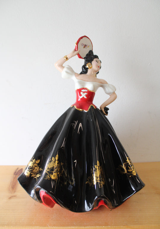 Vintage Ceramic Flamingo Dancer Figurine