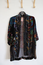 Johnny Was Velvet Silk Blend Floral Kimono | M