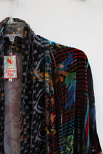 Johnny Was Velvet Silk Blend Floral Kimono | M