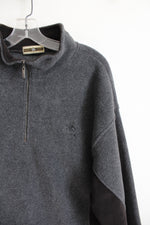 North End Gray & Black Fleece 1/4 Zip Sweatshirt | L