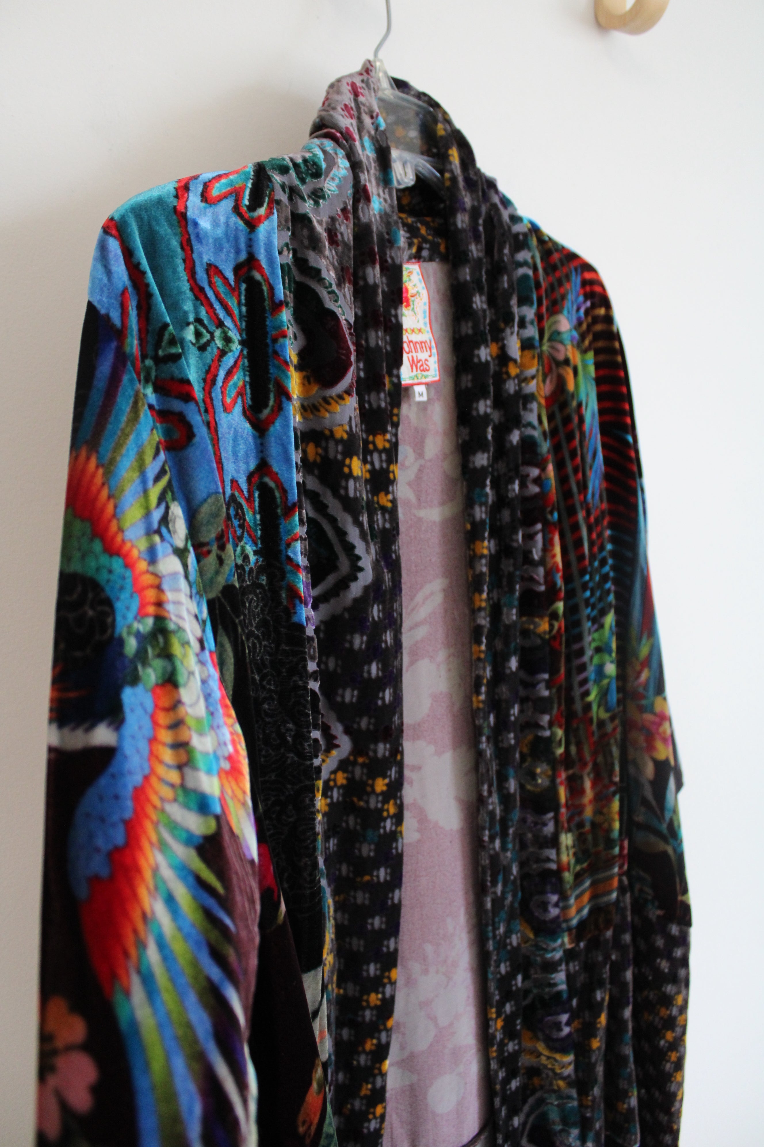 Johnny Was Velvet Silk Blend Floral Kimono | M