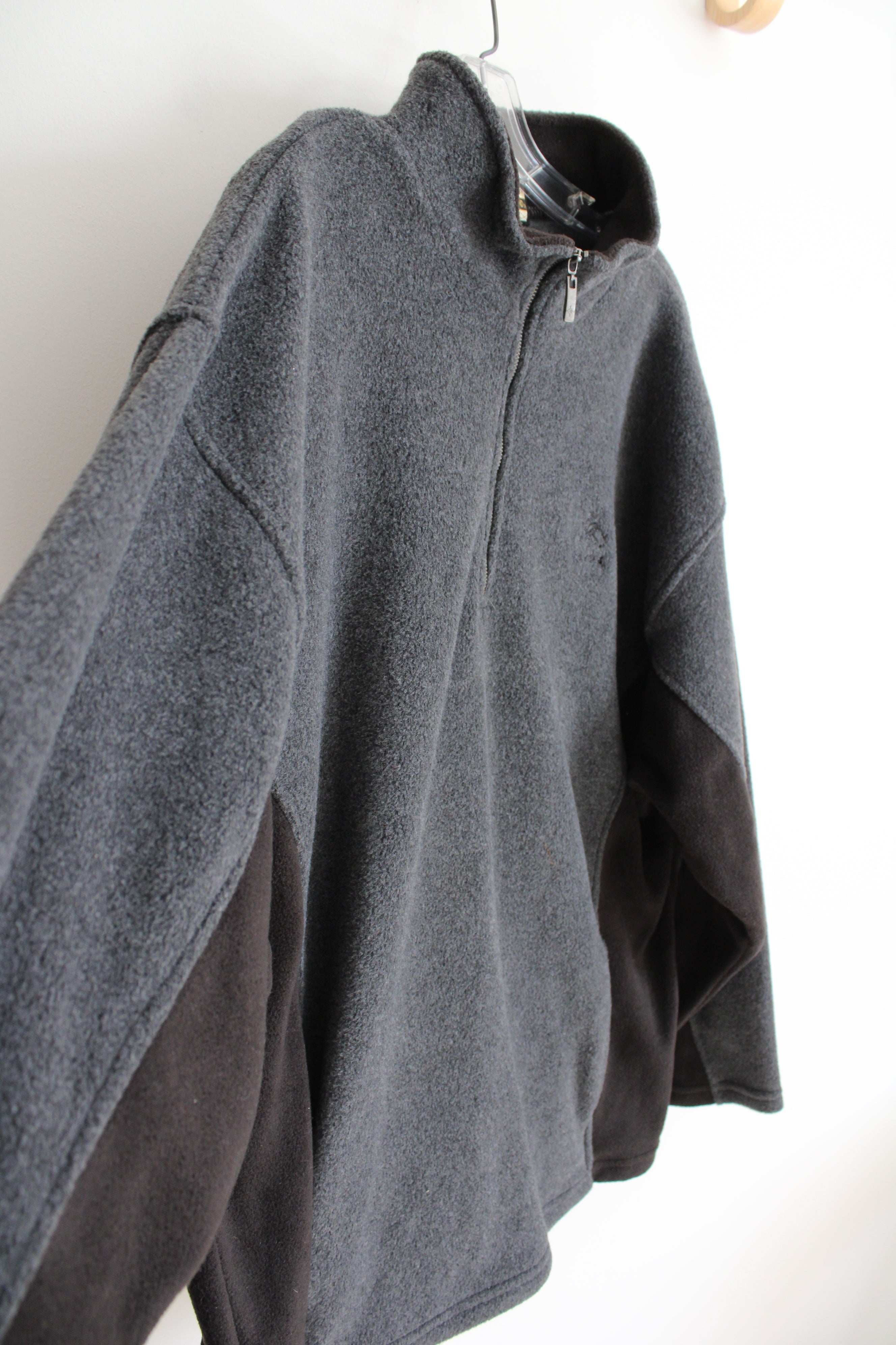 North End Gray & Black Fleece 1/4 Zip Sweatshirt | L