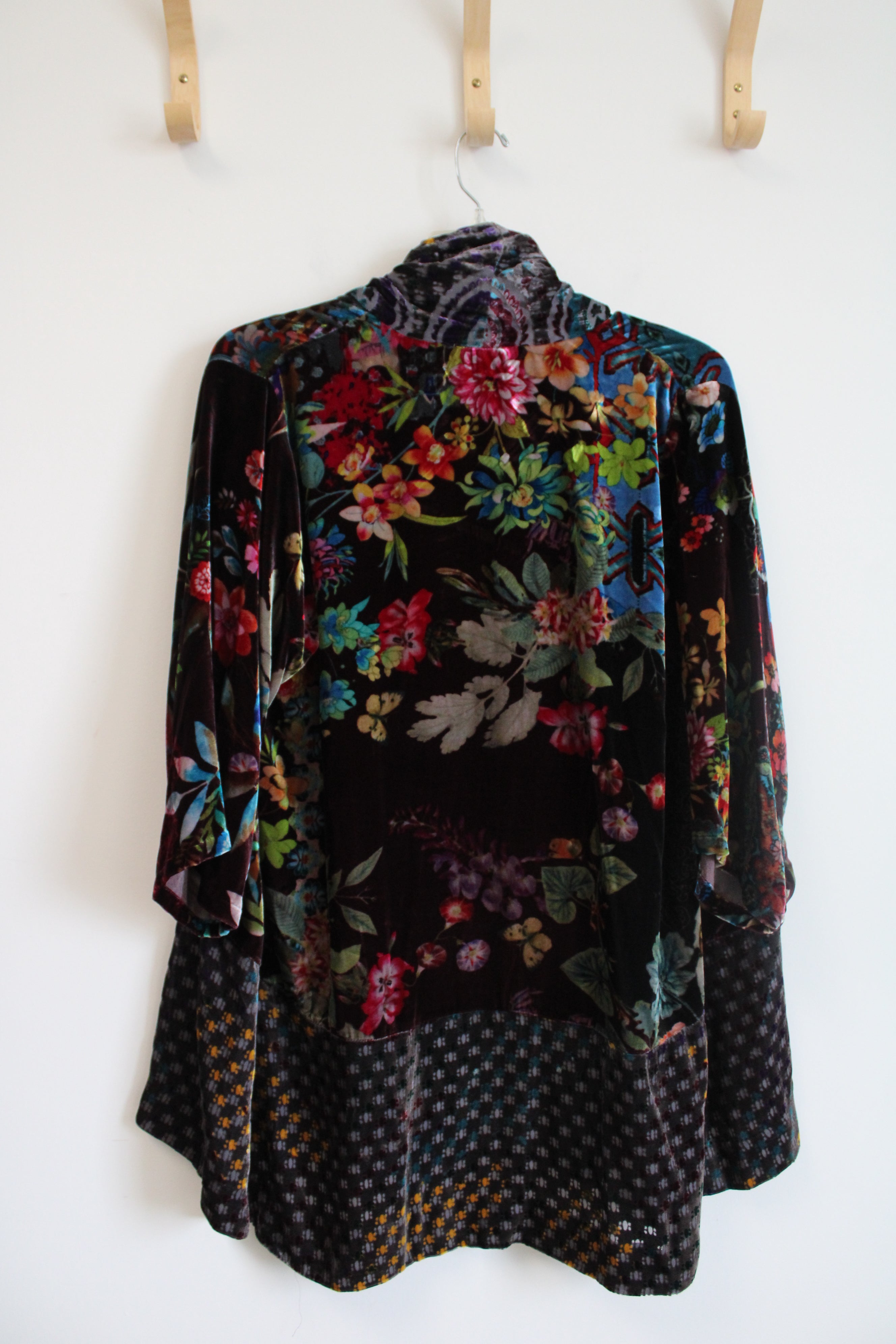 Johnny Was Velvet Silk Blend Floral Kimono | M