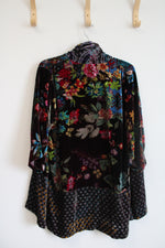 Johnny Was Velvet Silk Blend Floral Kimono | M