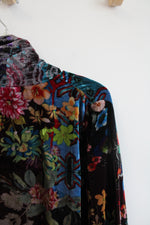 Johnny Was Velvet Silk Blend Floral Kimono | M