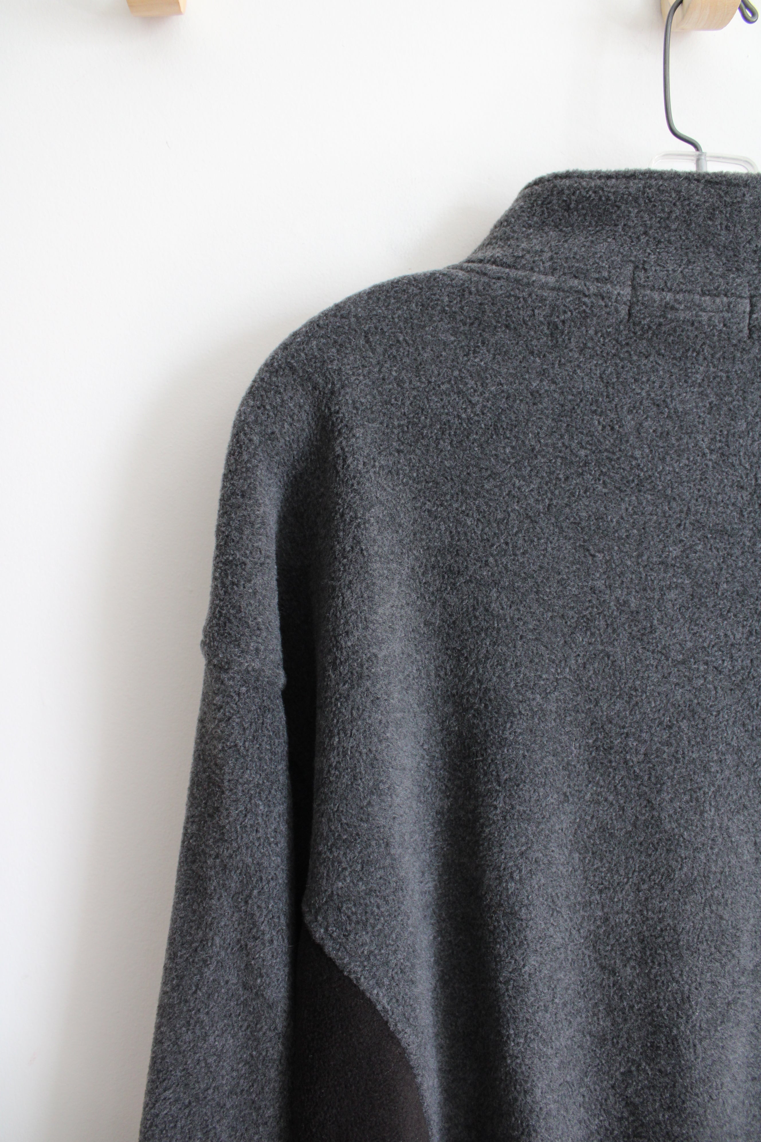 North End Gray & Black Fleece 1/4 Zip Sweatshirt | L
