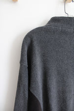North End Gray & Black Fleece 1/4 Zip Sweatshirt | L