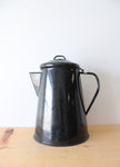 Vintage Black Speckled Enamel Kettle