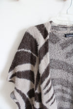 Mazel Brown Wool Blend Shawl Cardigan | One Size