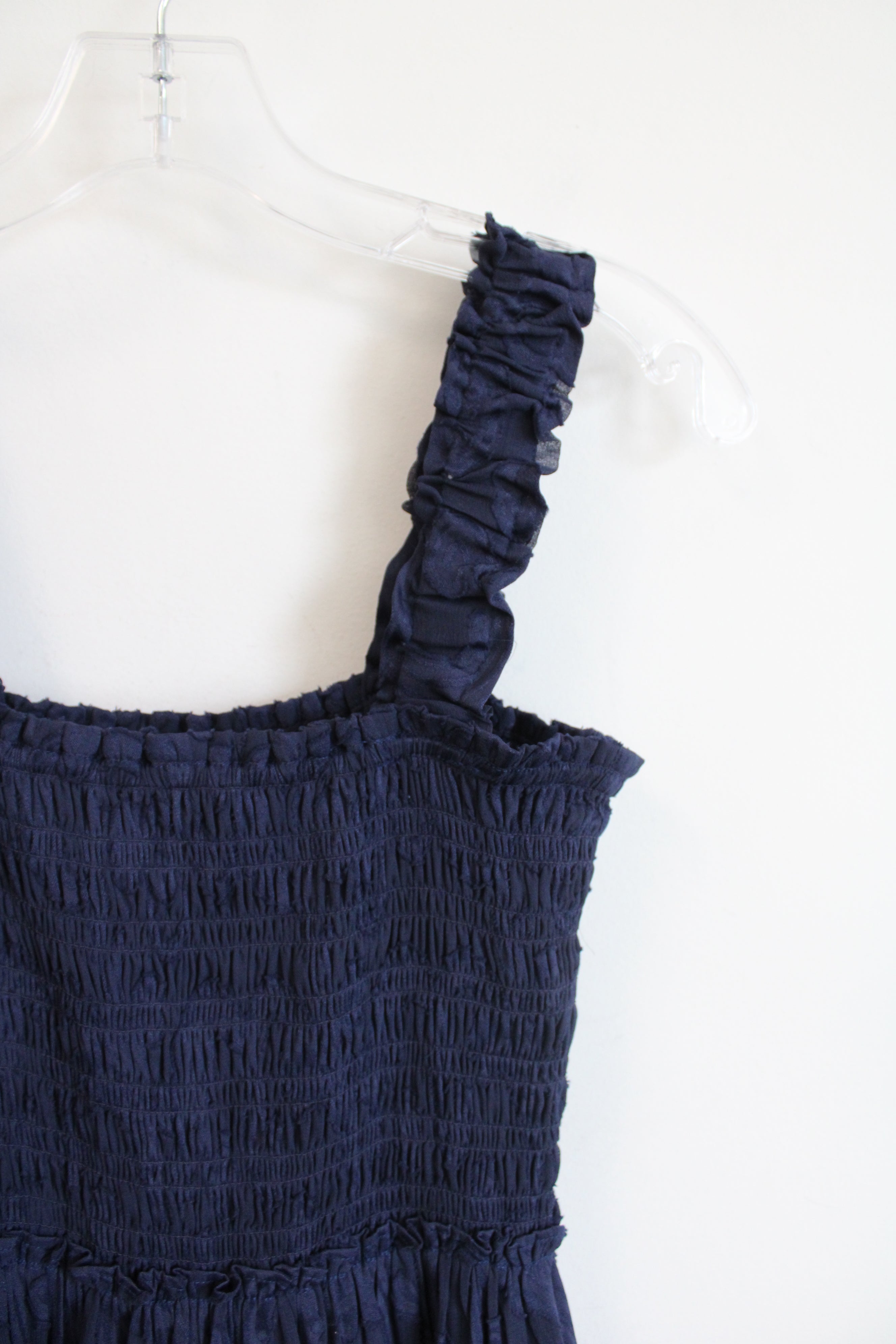 NEW Lilly Pulitzer Navy Hadly Smocked Maxi Dress | S