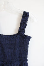 NEW Lilly Pulitzer Navy Hadly Smocked Maxi Dress | S