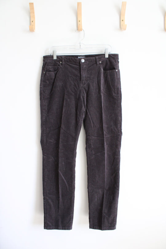 Buffalo David Bitton Supreme Mid Rise Skinny Stretch Gray Corduroy Pants | 12