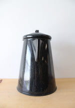 Vintage Black Speckled Enamel Kettle