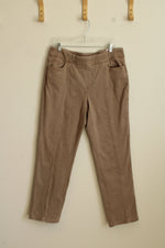 D & Co Tan Front Seam Stretch Pants | 14