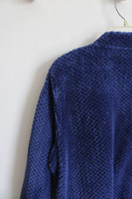 Stan Herman Blue Fuzzy Full Zip Jacket | XL