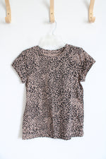 LOFT Brown & Black Leopard Print Tee | XXS Petite