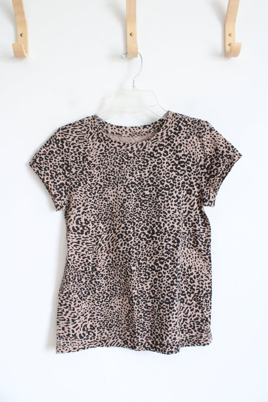LOFT Brown & Black Leopard Print Tee | XXS Petite