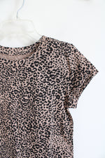 LOFT Brown & Black Leopard Print Tee | XXS Petite