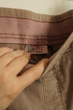 D & Co Tan Front Seam Stretch Pants | 14