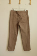 D & Co Tan Front Seam Stretch Pants | 14