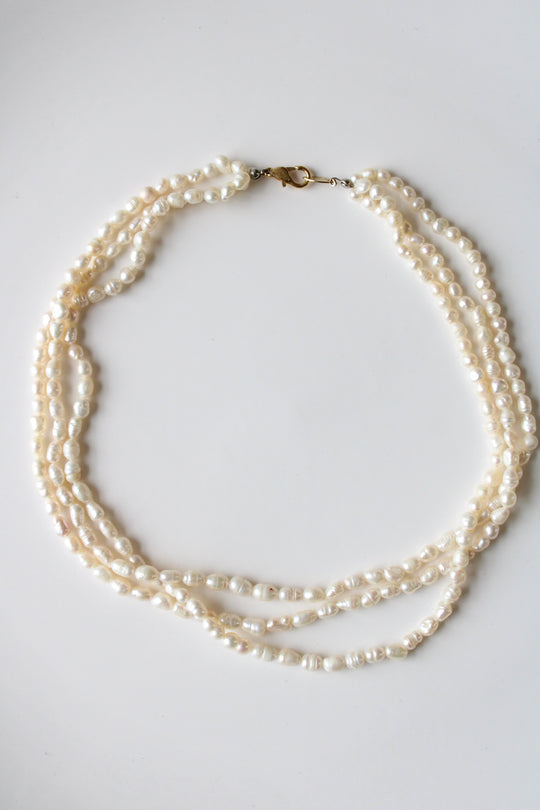 3 Strand Baroque Pearl Necklace