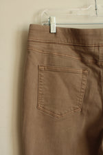 D & Co Tan Front Seam Stretch Pants | 14
