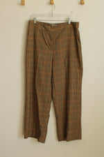 Autres Filles Tan and Brown Plaid Dress Pants | XL