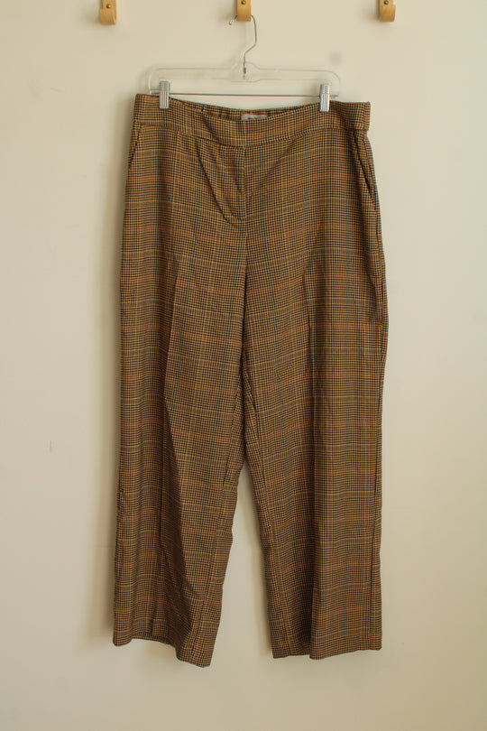 Autres Filles Tan and Brown Plaid Dress Pants | XL