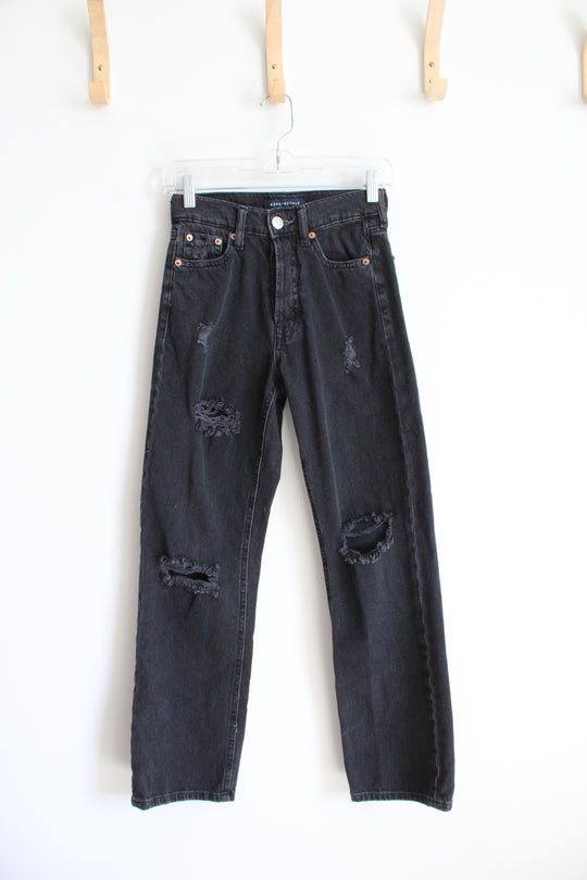 Aeropostale 90s Baggy Black Distressed Jeans | 000