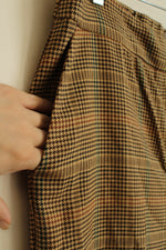Autres Filles Tan and Brown Plaid Dress Pants | XL