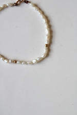 Freshwater White Rice Pearl & 14KT Gold Bracelet