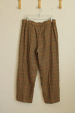 Autres Filles Tan and Brown Plaid Dress Pants | XL