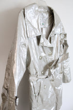 Nicole Benisti Silver Linen Belted Jacket | XL