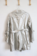 Nicole Benisti Silver Linen Belted Jacket | XL