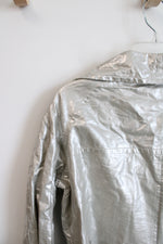 Nicole Benisti Silver Linen Belted Jacket | XL