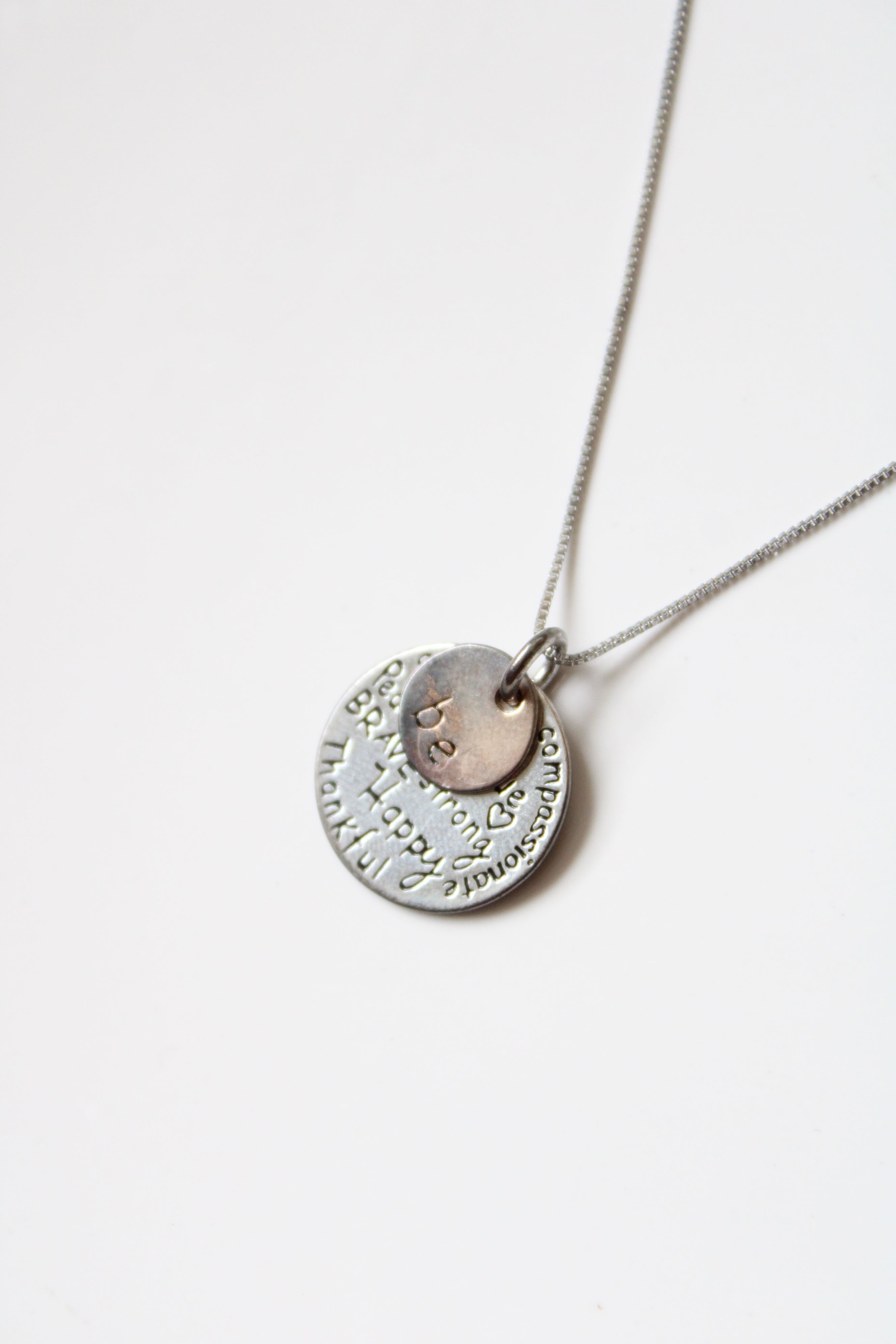 NEW L.A. Rocks Be Kind, True, Brave, Strong Charm Pendant Necklace