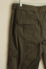 Dahlia Collection Olive Green Cargo Pocket Capris | 8