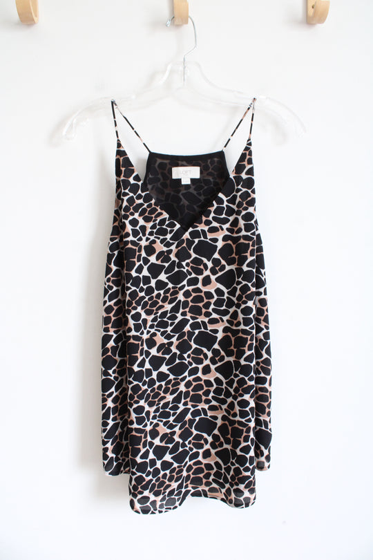 LOFT Black Animal Print Tank Top | M